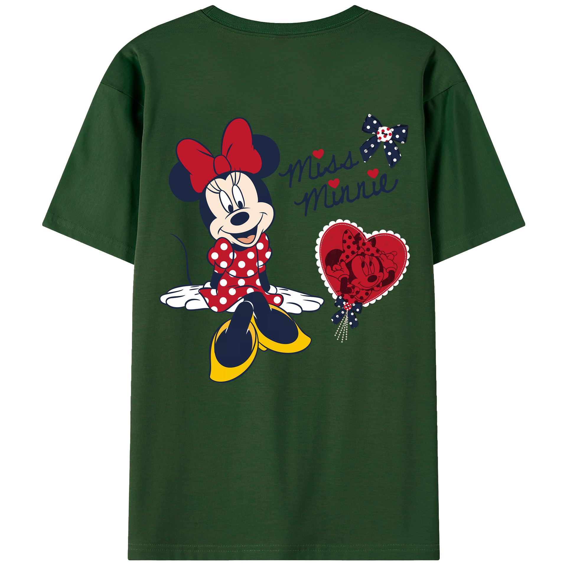 （画像用） ミッキーマウス Mickey Mouse 綿100％半袖Tシャツ（背面プリント）